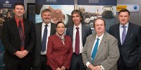 L-R:  Dr Gordon Frazer, Dr Alex Zelinsky, Ms Franca Placidi, Dr Sam Drake, Mr Peter Jenkins and Mr John Dawson at the signing during Partnerships Week.