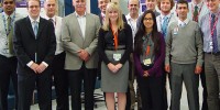 Mr Snowdon with future submarine project officers, staff working in support of HMAS Choules and Bushmaster blast protection researchers.