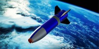 An image of a scramjet with the earth in background.