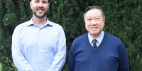 Tony Lau (R) with team member Peter Dawson (L).