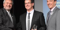 L-R Chief Defence Scientist Dr Alex Zelinsky, Minister's Award winner Dr Mark Patterson, and the Minister for Defence Materiel and Science the Hon Mal Brough MP