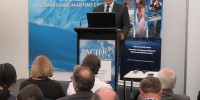 Chief Defence Scientist Dr Alex Zelinsky, speaking at the Pacific 2015 maritime expo.