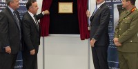  Left to right: Chief Defence Scientist Alex Zelinsky, Andrew Nikolic MP, Assistant Minister for Defence Stuart Robert and Major General Paul McLachlan.