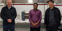L-R: Dr Andrew Rider, Dr Jojibabu Panta (UWS) and Dr John Wang. Not pictured: Associate Professor Yixia (Sarah) Zhang