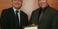 Dr Greg Calbert (right) with Chief Defence Scientist Dr Alex Zelinsky